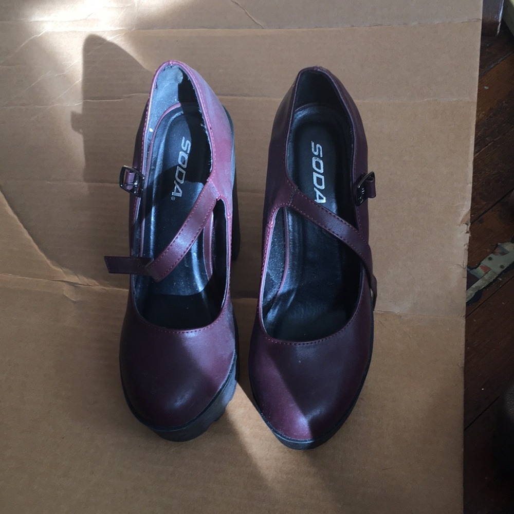 Burgundy heels